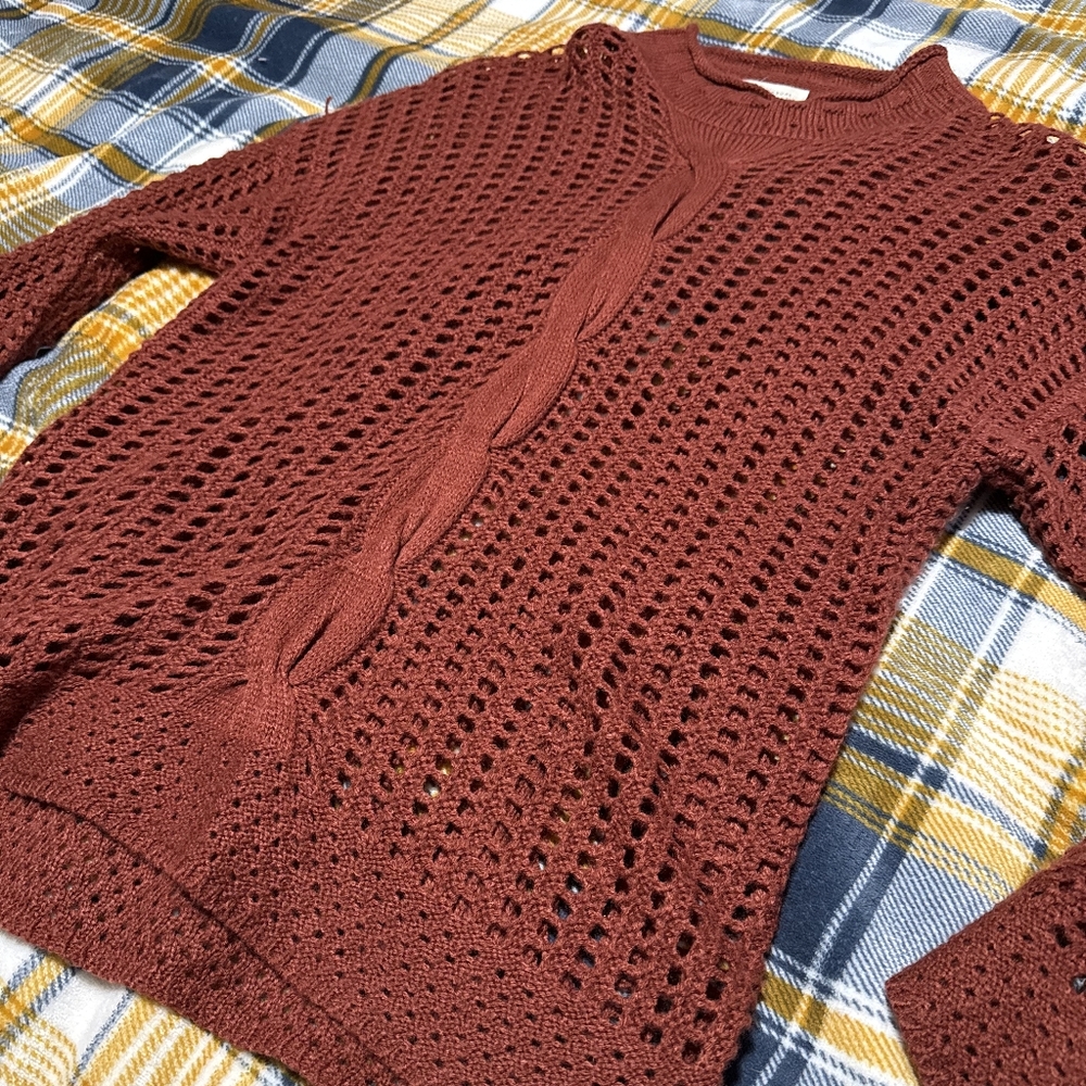 Cozy Casual sweater Burnt Rust. Sized womens small/medium